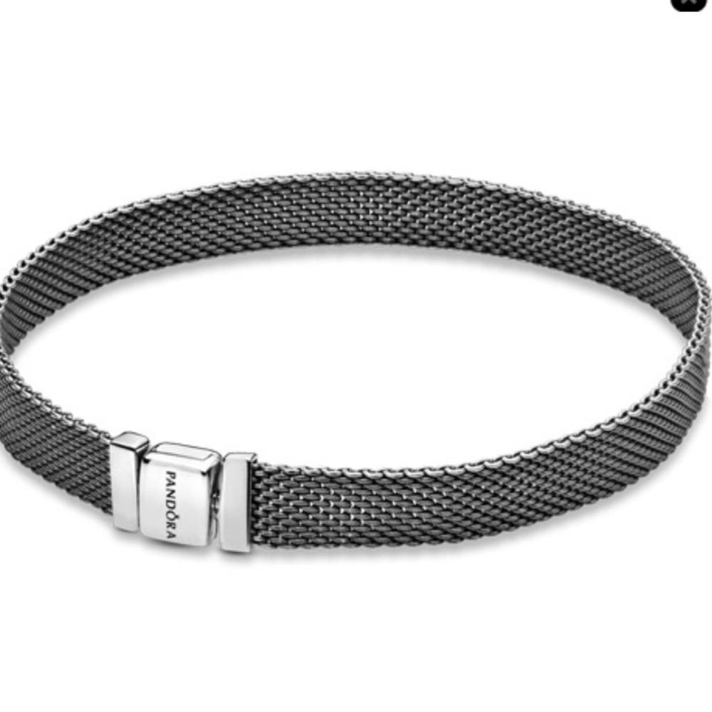 Pandora Reflexions Mesh Bracelet Oxidized Size 6.7